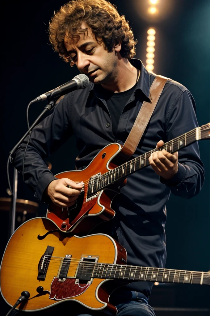 Gustavo cerati fumando y tocando guitarra