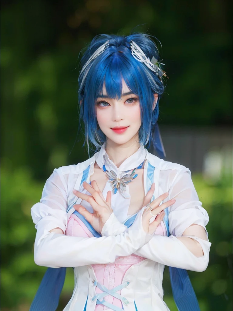 143
(20 year old woman), (surreal), (High level image quality), ((beautiful hairstyle 46)), ((short hair:1.46)), (gentle smile), (breasted:1.1), (lipsticks)