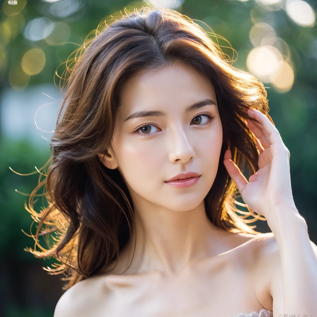 Beautiful mature woman with beautiful wavy long hair, Sexy Mature, naked, Ultra-high resolution,(Realistic:1.4), ((Highest quality)), ((masterpiece)), (be familiar with),