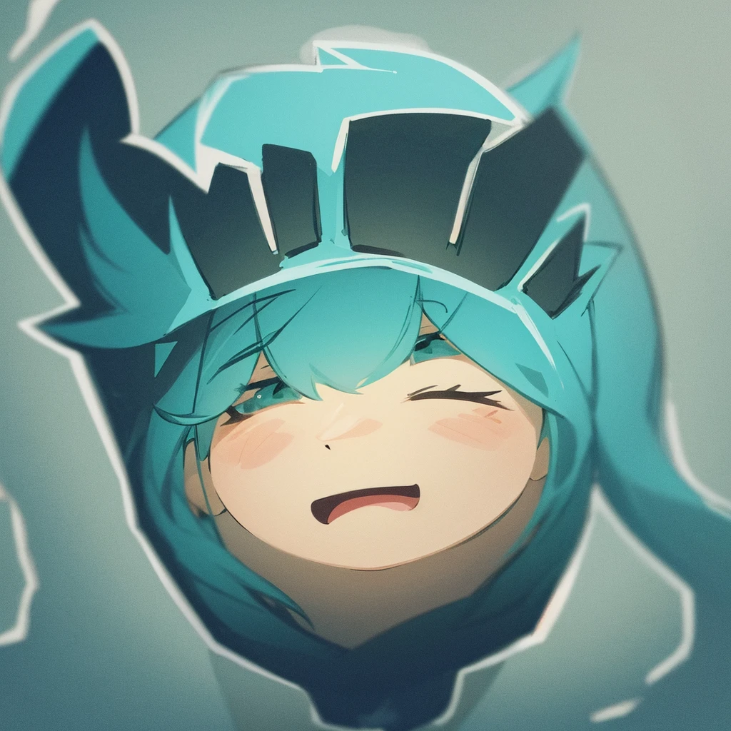 Create a sticker that says Fuck Off in turquoise with a transparent background. 