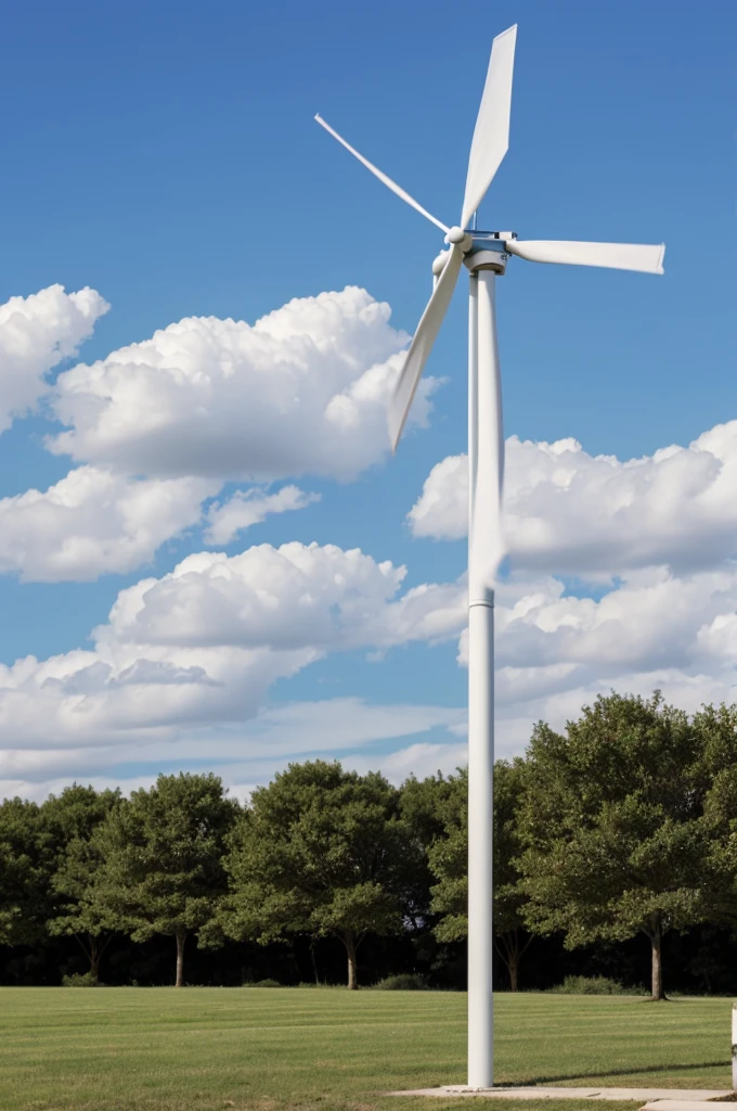 An outdoor wind generator with no nearby obstructions 