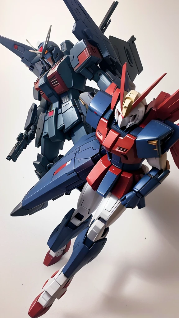 universe space、Intense Combat、Confronting、Drawing from the side、Gundam、Mobile Suit