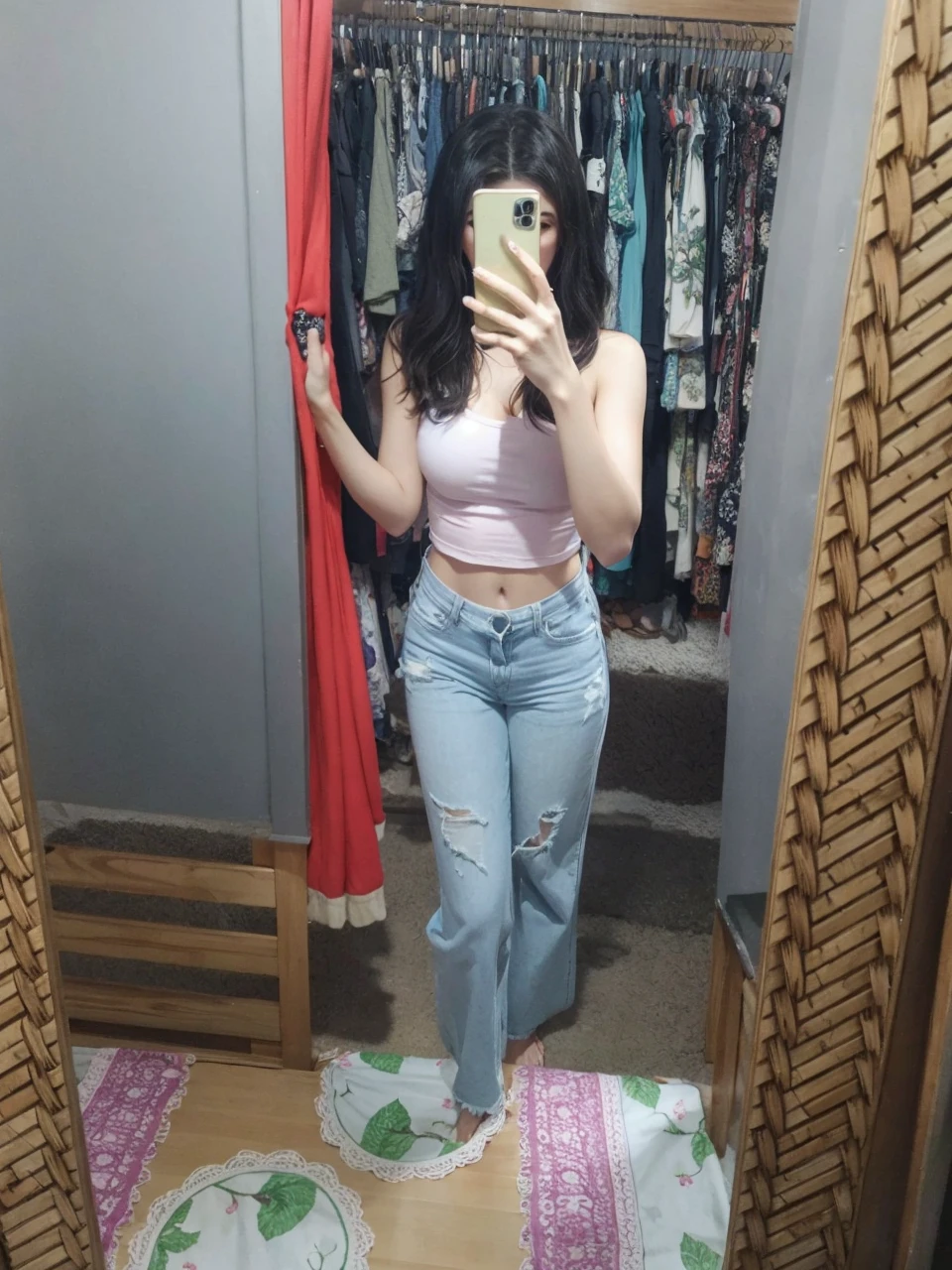 Deixe esta mulher sem roupas totalmente nua