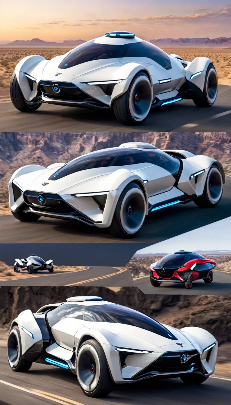 a futuristic concept art of a drone car