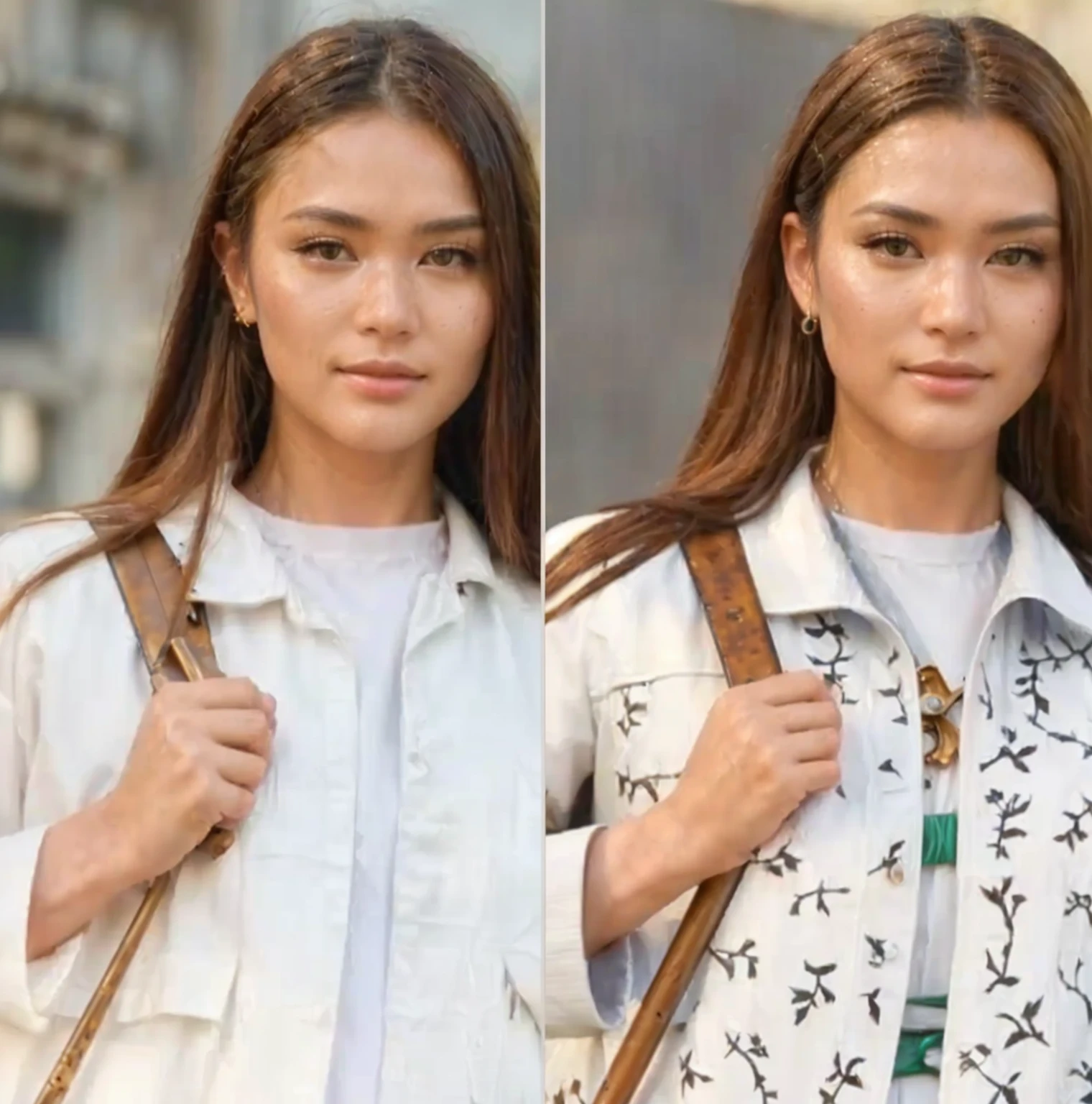 (masterpiece, best quality:1.2), (8k uhd, 16k, 32k, ultra high res), realistic photo, ultra sharp photo result, HDR10, superrealism, (The main subject: Wide-angle lens), (steampunk:1.2), beautiful japanese female, (super beautiful face), legs, Power mechanical suit), (super intricate all details), (super realistic all textures), metallic yellow color, hydraulic cylinder, Rust, scars from previous battles, (steam engine like),cinematic poses in motion, Rain, humidity, jungle