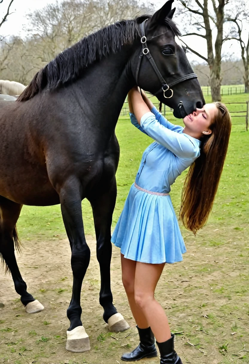 A girl getting fucked by a horse 