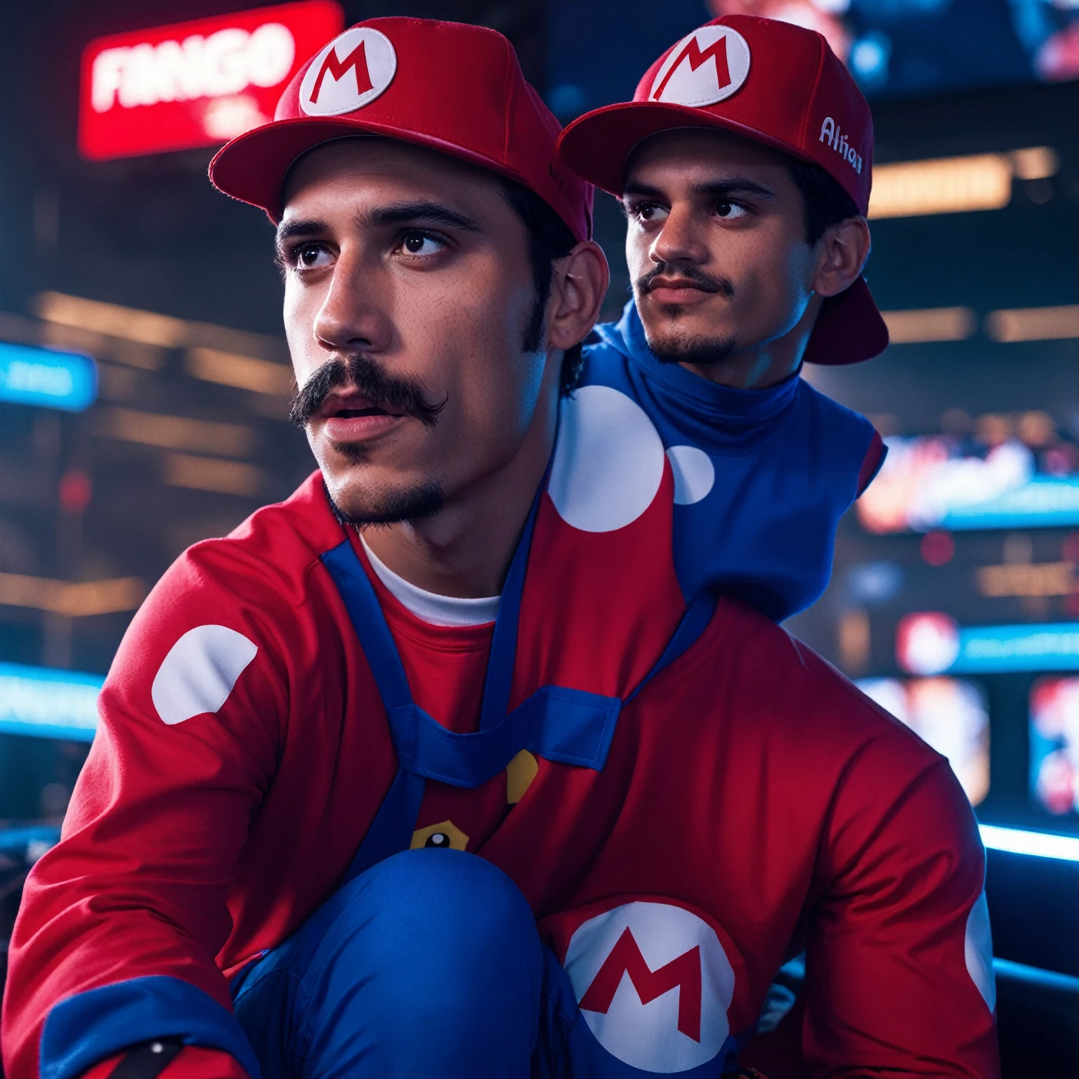 cinematic photo Portrait of ((ohwx man)) as super Mario, red hat, fantasy, highly detailed, digital painting, artstation, concept art, sharp focus, illustration, art by Tony Sart and artgerm and randy vargas . 35mm photograph, film, bokeh, professional, 4k, highly detailed