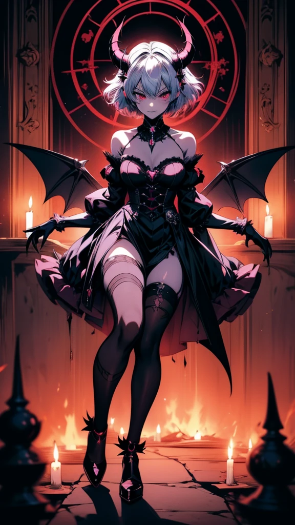 Anime girl with a demonic head and a demonic tail, Devil Anime Girl, Gothic maiden anime girl, Gapmoe Yandere Grimdark, Dark devil dancer, Anime Monster Girl, 2b ..., 2b, black, Beautiful necromancer girl, Shadowverse Style, Rorish, mika kurai demon, Gothic!!, Devil Girl, Neferpitou excited