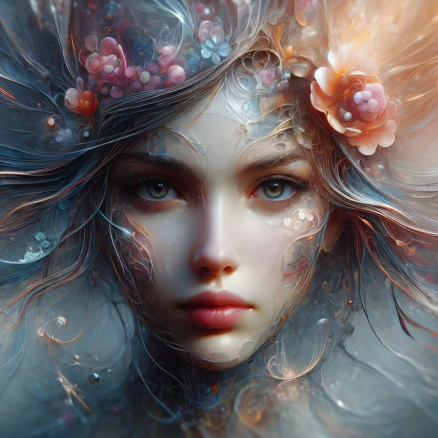 SeaArt Bot Txt2Img Default 18:53:45 Expires in 14 Day(s) ((close-up portrait,))) masterpiece, a model lace brazier, 8k beautiful 25 year old, (((close-up portrait,))) (Frontal view:1.4), symmetrical face, symmetrical eyes, hyper 8k detailed photo, 8k resolution concept art by greg rutkowski, artgerm, wlop, alphonse Mucha, beeple, caravaggio, hyper- detailed intricately detailed art trending on artstation triadic colors unreal engine 5 volumetric lighting, perfect composition, beautiful detailed intricately insanely detailed octane render trending on artstation, 8 k artistic photography, photorealistic, soft natural volumetric cinematic perfect light, chiaro, Moebius (Jn Giraud) Style - A picture by Jean Giraud Moebius, ((masterpiece)), ((best quality)), (masterpiece, highest quality), (masterpiece), Moebius (Jean Giraud) Style - A picture by Jean Giraud Moebius, ((masterpiece)), ((best quality)), (masterpiece, highest quality), (masterpiece), A woman with medium-length golden hair, (features of Native American heritage), distinct facial contours, an oval-shaped face, deep-set eyes, a resolute expression, tall and fit figurea, small crystal necklace that emits a soft purple glow, a fantasy-realism style gender-neutral striped white suit, the open collar reveals a tight-fitting bustier underneath, matching suit pants, in her left hand holds a sci-fi ancient civilization-inspired anchor-shaped weapon, she stands confidently on an endless wilderness road, this character embodies a finely crafted fantasy-realism-style bounty hunter in anime style, exquisite and mature manga art style, (perfect body, perfect nose, perfect mouth, perfect eyes), ((Feminine:1.2)), high definition, best quality, highres, ultra-detailed, ultra-fine painting, extremely delicate, professional, anatomically correct, symmetrical face, extremely detailed eyes and face, high quality eyes, creativity, RAW photo, UHD, 32k, Natural light, cinematic lighting, masterpiece-anatomy-perfect, masterpiece:1.5