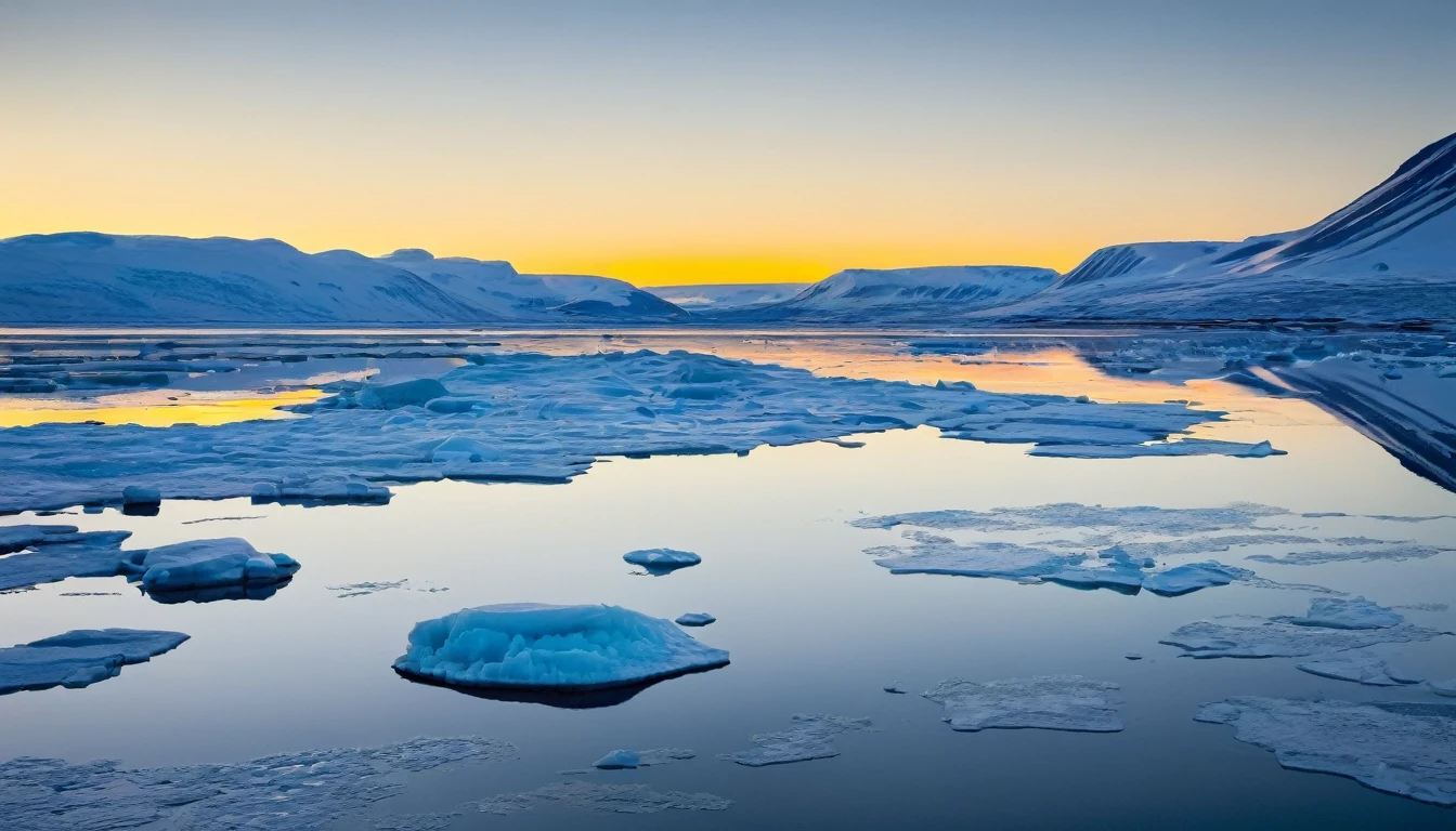 Mary's Lake. Located on Kyle Island in the Arctic, small and surrounded by warm water.