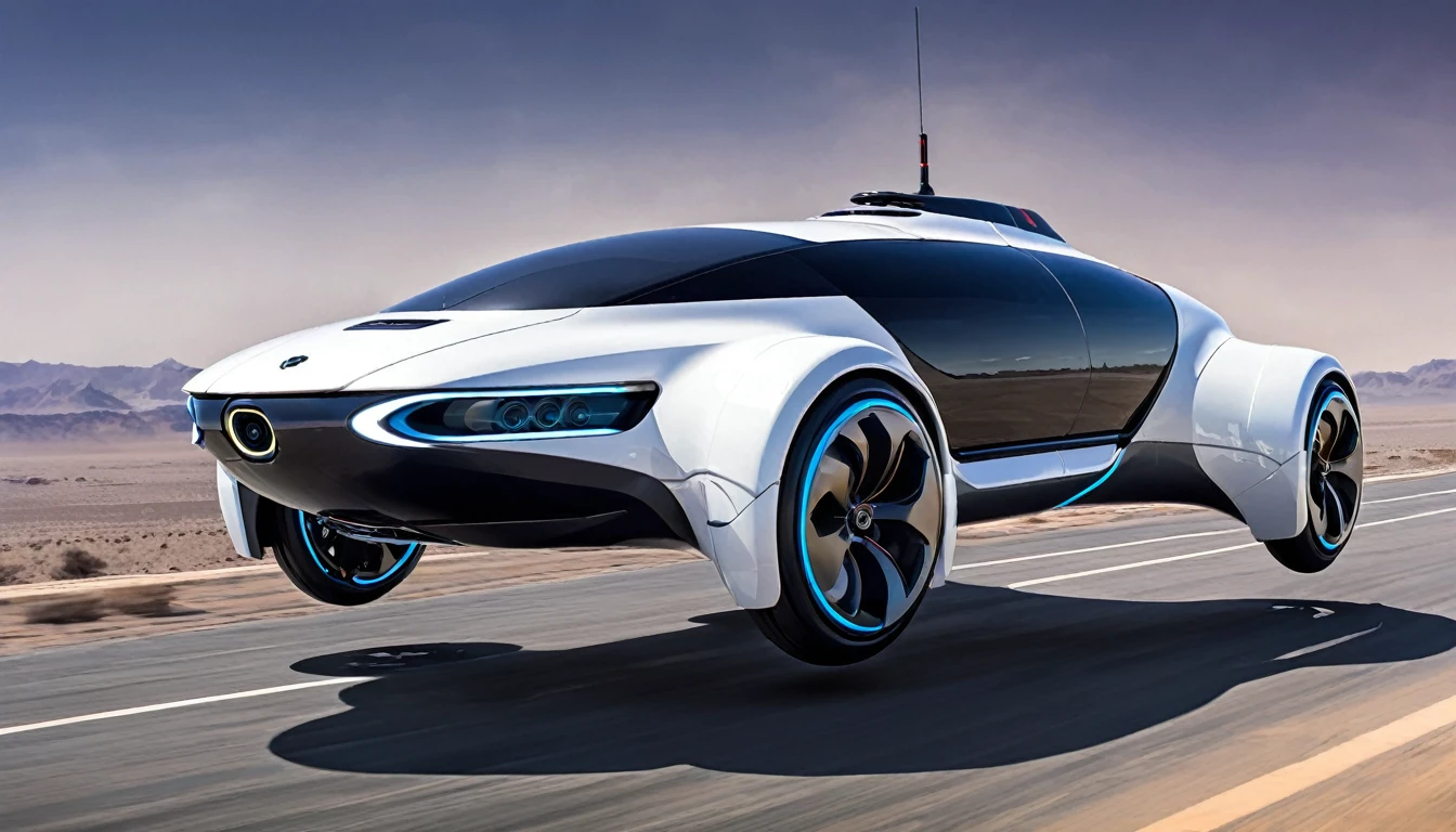 a futuristic concept art of a drone car