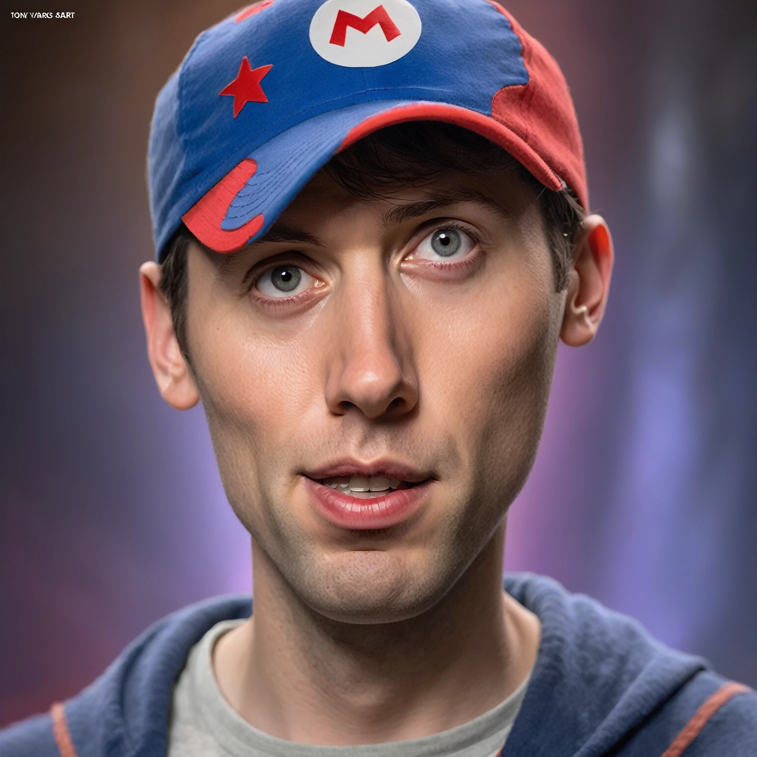 Portrait of ((ohwx man)) as super Mario, red hat, fantasy, highly detailed, digital painting, artstation, concept art, sharp focus, illustration, art by Tony Sart and artgerm and randy vargas