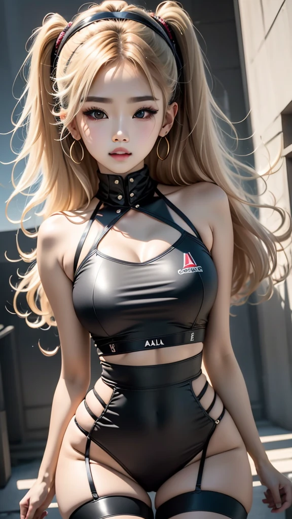 The character costume is KPOP, 9 sets of anime character stickers with different expressions, Hallyu collection style, Anime K-pop art style, Hallyu frontline style, Hallyu art style, kpop style, Official artwork, Chibi Art, Pisif, Blackpink style, Cute KPOP artwork in various poses, The popularity of the art station Pisif