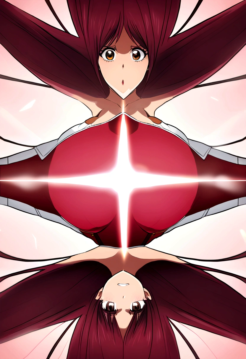 Garota anime big tits cabelo rosa
