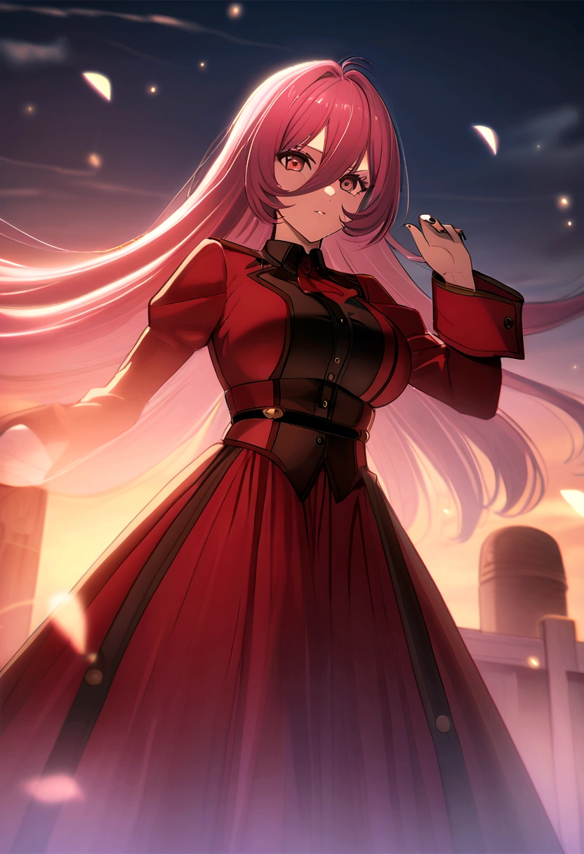 Garota anime big tits cabelo rosa