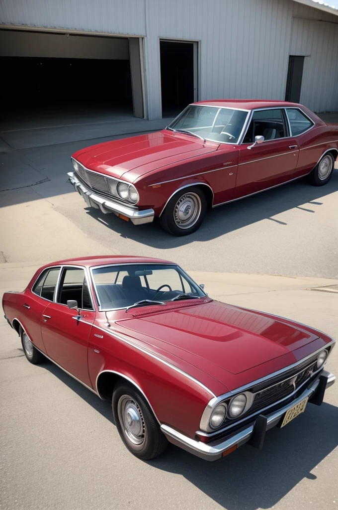 Brasília car model 1973 wine red