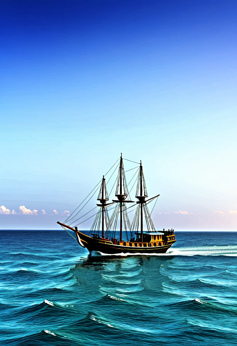 pirate Boat On the Sea