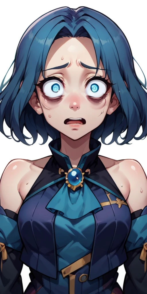 score_9, score_8_up, source_anime, 1girl, solo BREAK, upper body, wide open mouth, expressionless, simple background, happy, face focus, looking to the viewer, worried, blank eyes, narrow pupils, awkward, (cold sweat:0.7), (disgusted:0.7),
googlechrome, 1girl, detached sleeves, sleeveless, bare shoulders, jacket, brooch, multicolored eyes, personification, looking at viewer, upper body,
