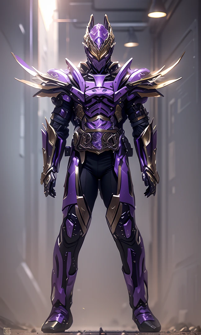 The color changes to purple and gold,Some purple and gold(Ensure its layering and armor texture,Purple is the main color,Add some gold for decoration)