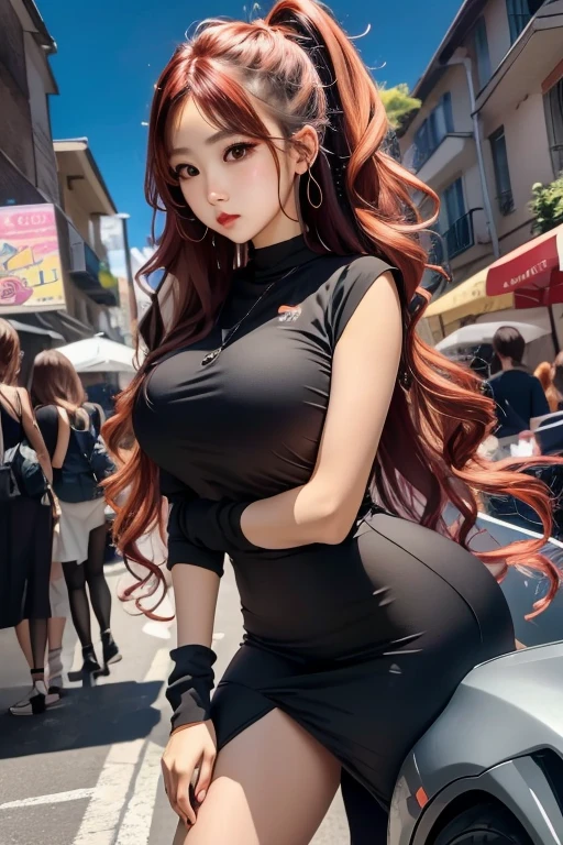 The character costume is KPOP, 9 sets of anime character stickers with different expressions, Hallyu collection style, Anime K-pop art style, Hallyu frontline style, Hallyu art style, kpop style, Official artwork, Chibi Art, Pisif, Blackpink style, Cute KPOP artwork in various poses, The popularity of the art station Pisif, lingerine,