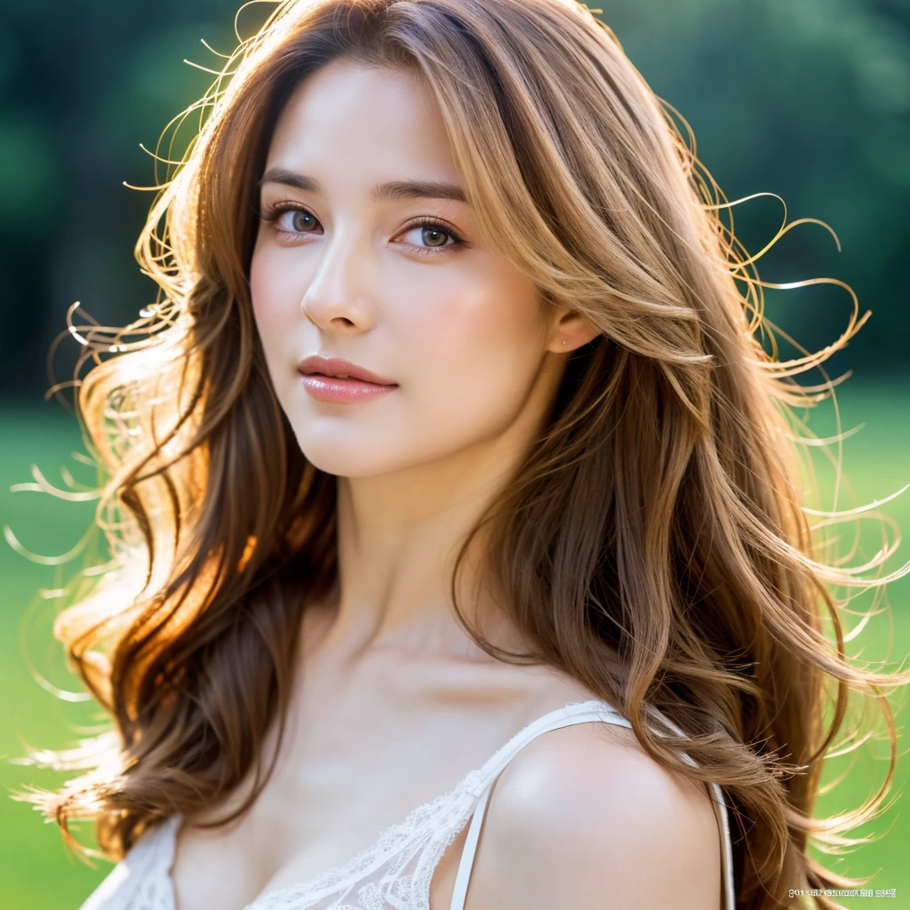 Beautiful mature woman with wavy long blond hair, Sexy beauty, Ultra-high resolution,(Realistic:1.4), ((Highest quality)), ((masterpiece)), (be familiar with),