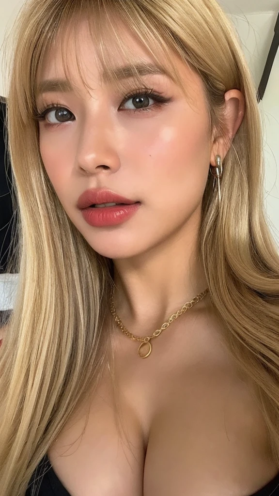 ((top quality、8K、​Masterpiece:1.3))、18 years old beautiful woman with perfect body:1.4、slim abs:1.3、((blonde hair、huge tits:1.2))、colorful earrings、A necklace、Vest、Lying in a hammock、hammock、at the club:1.2、Highly detailed facial and skin textures、delicate eyes、double eyelids
