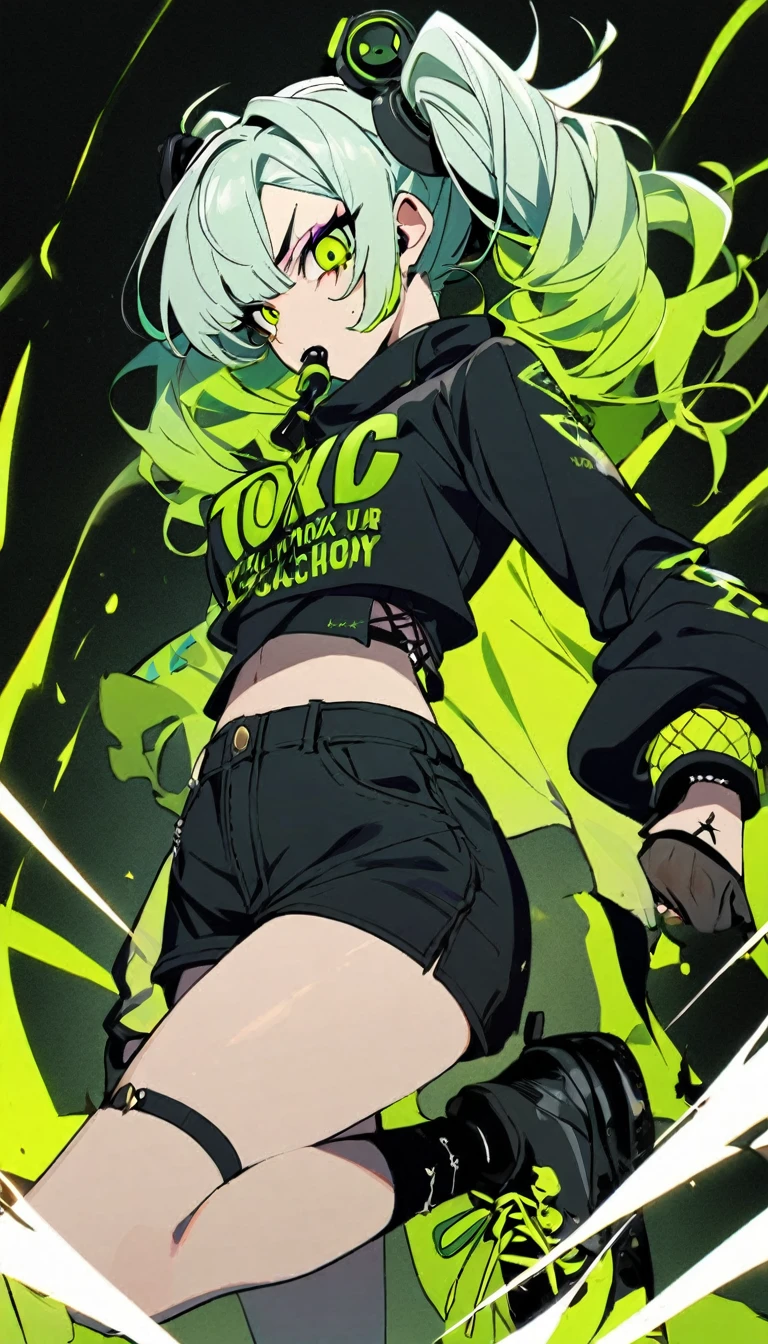 1girl, toxic, stylish
