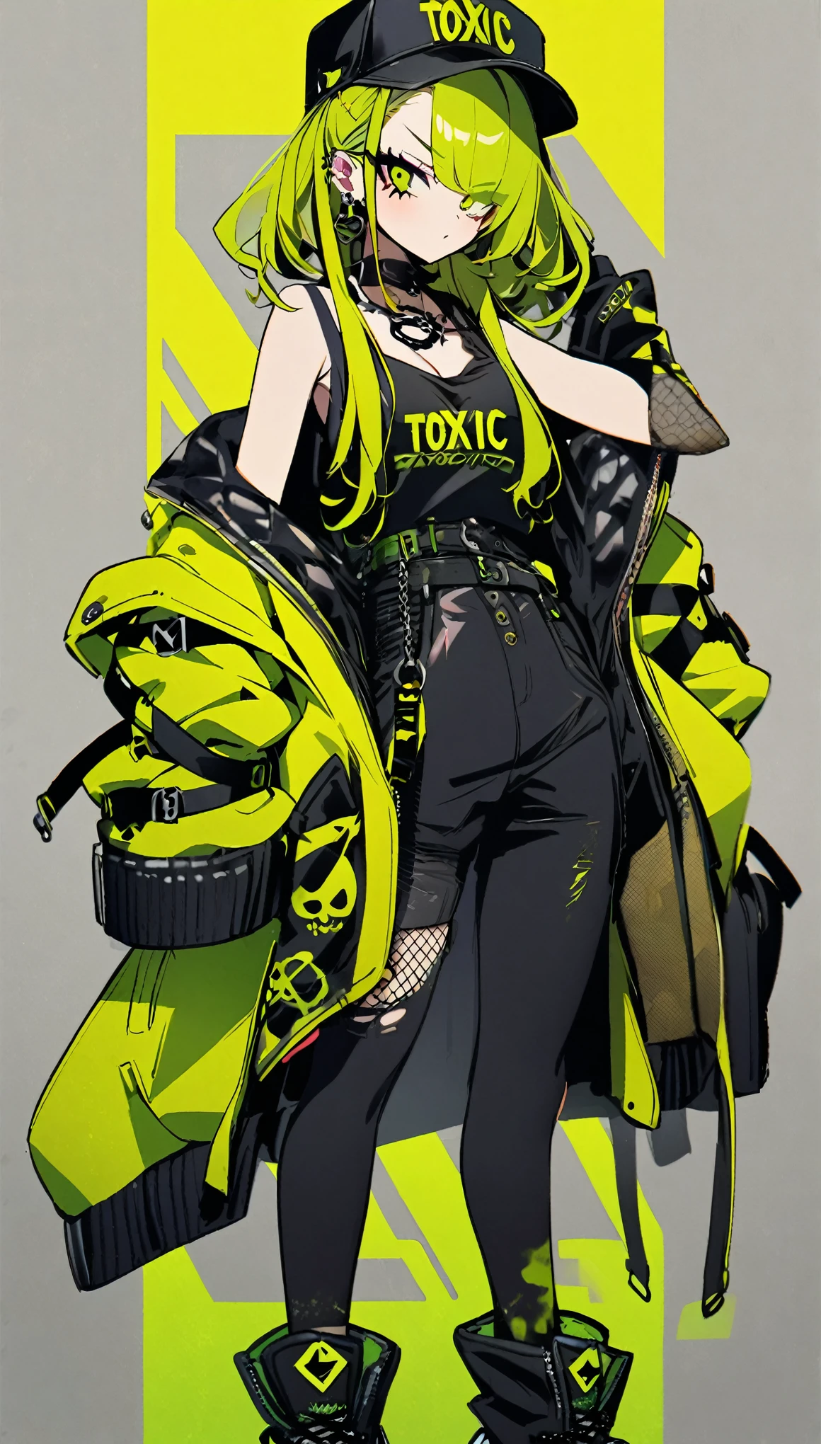 1girl, toxic, stylish