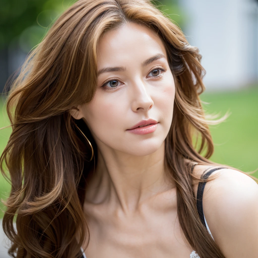 Beautiful mature woman with wavy long blond hair, Sexy beauty, Ultra-high resolution,(Realistic:1.4), ((Highest quality)), ((masterpiece)), (be familiar with),