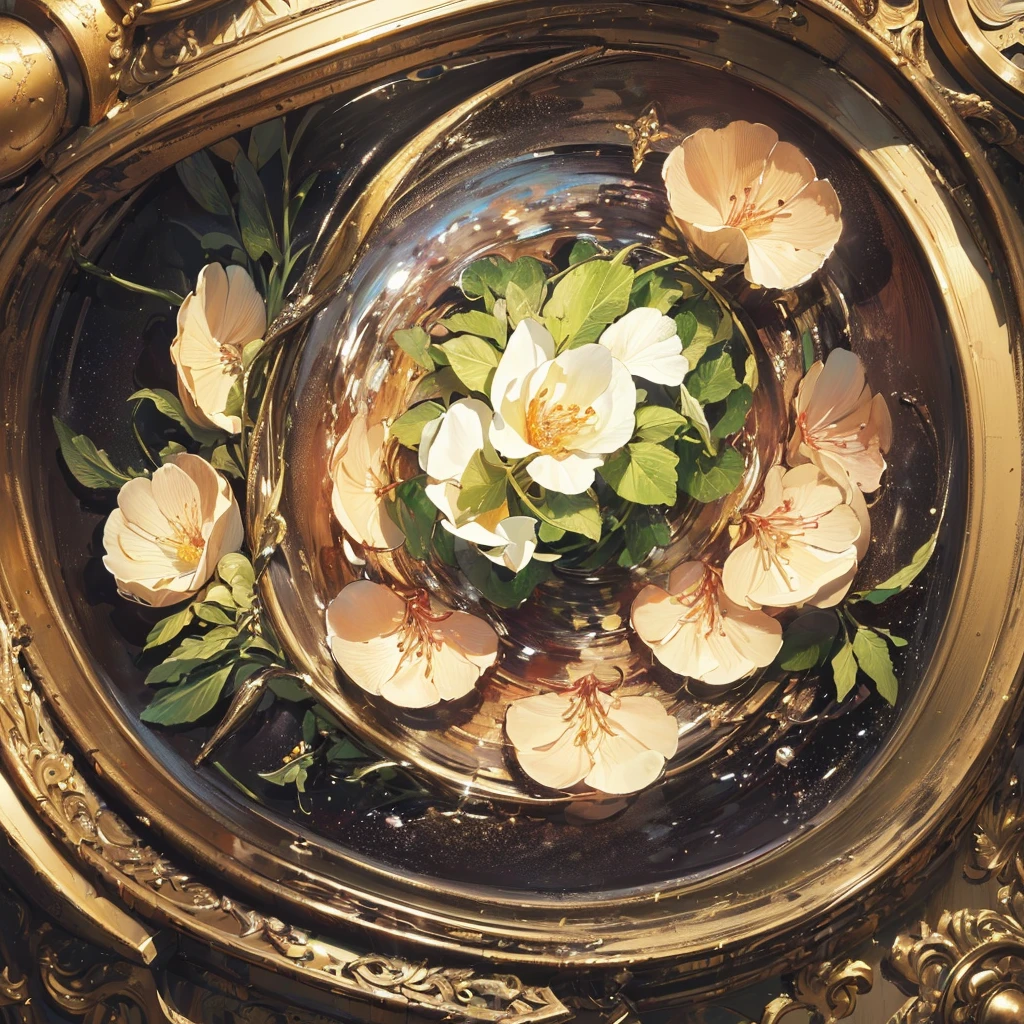 ((highest quality)),(Ultra-high resolution),(Ultra-detailed new),(Detailed Description),((The best CG)),(masterpiece),Highly detailed art,A wonderful new art form,(Art with precise details:1.5), Illuminated by the moonlight, flower, excited