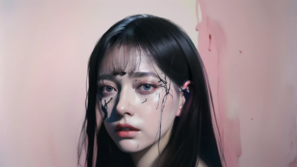 Android Beauty, Powerful paintings inspired by Francis Bacon, Ultra-realistic surrealism, Hyperrealism, fear, art, hyper real painting, Realistic illustration painting, カラフルなHyperrealism, Hyper-realistic digital art