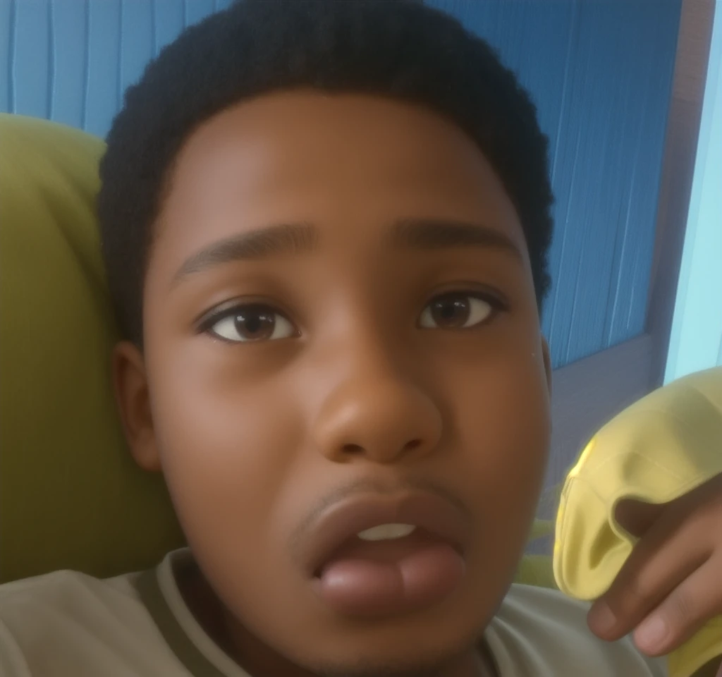 black boy making a face