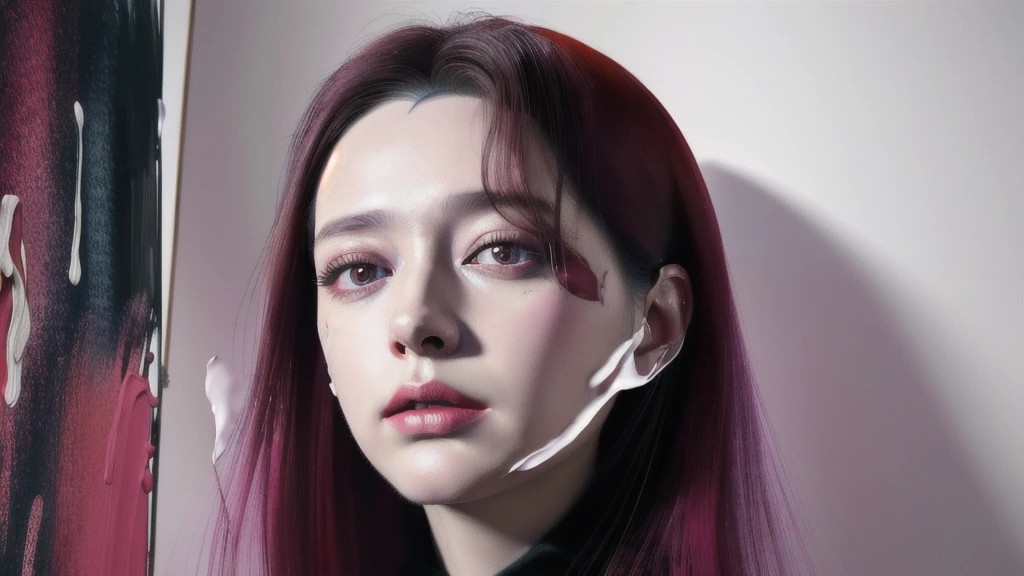 Android Beauty, Powerful paintings inspired by Francis Bacon, Ultra-realistic surrealism, Hyperrealism, fear, art, hyper real painting, Realistic illustration painting, カラフルなHyperrealism, Hyper-realistic digital art