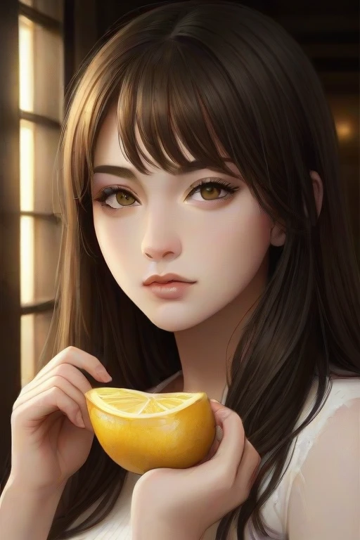 Lemon in mouth