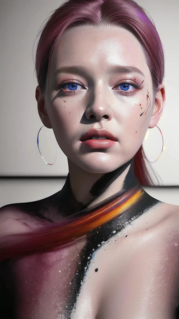Android Beauty, Powerful paintings inspired by Francis Bacon, Ultra-realistic surrealism, Hyperrealism, fear, art, hyper real painting, Realistic illustration painting, カラフルなHyperrealism, Hyper-realistic digital art