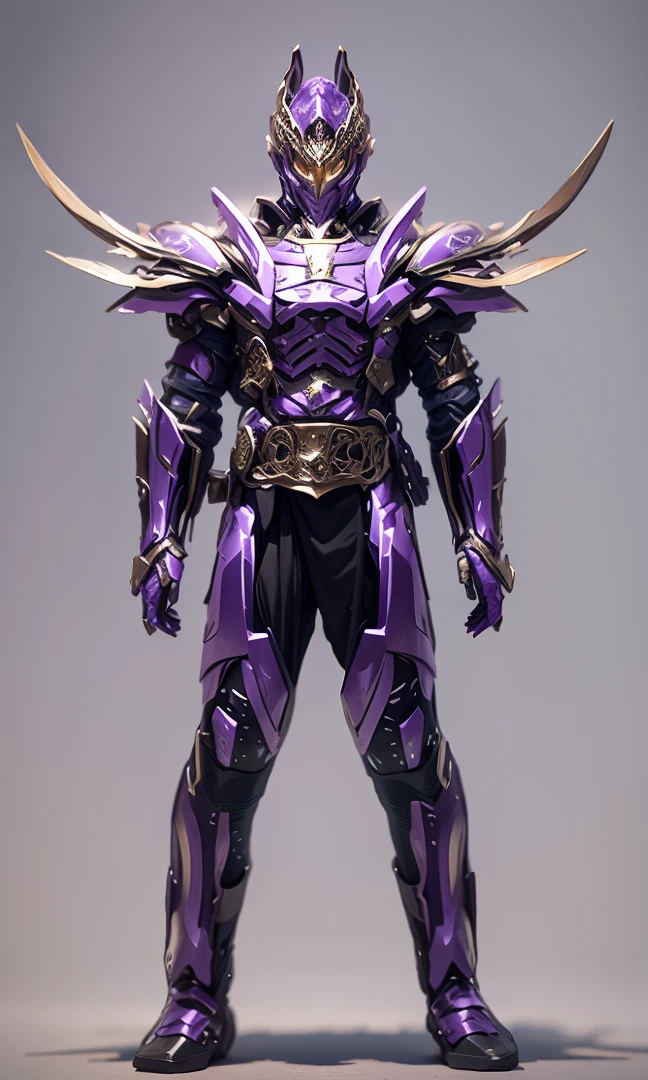 The color changes to purple and gold，Some purple and gold（Ensure its layering and armor texture，Purple is the main color，Add some gold for decoration）