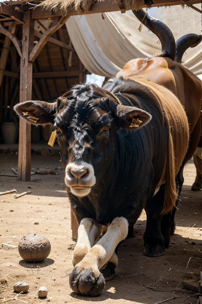 eid al adha sacrificial cow and goat photos