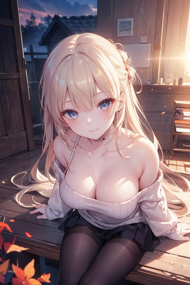  ultra-high definition,extreme detail,8k,realistic,(masterpiece:1.3),(best quality:1.3),(photorealistic:1.4),realistic,4k,detail face
(dark scene, soft lighting, high saturated):1.4, vivid illumination, enchanting elegance, atmospheric depth, masterful technique, naturalistic representations, harmonious composition, creative refinement, striking juxtapositions,
(1girl, young beauty), sitting, smile, looking at viewer, from above, sharp focus, oversized_sweater, shoulder,
((sunset)),volumetric fog, outdoors, backlight, boyfriend, pantyhose, , 1girl, tutututu, gufengsw001, tang