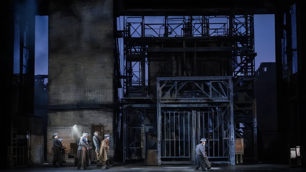 Legendary Newsboys Musical Newspaper Factory Scene,Steel gates,Steel Stairs