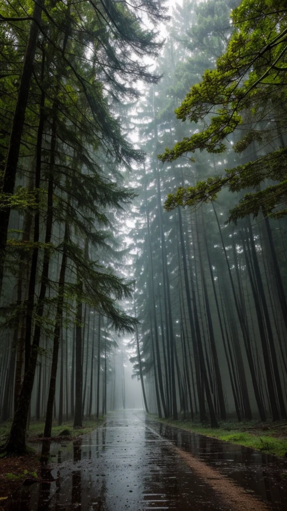 Rain in the forest