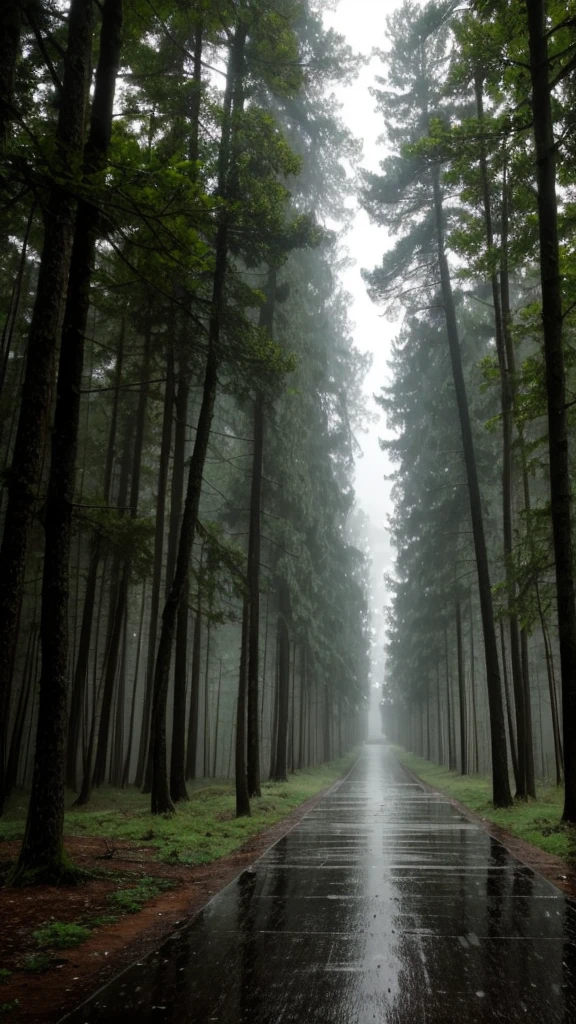 Rain in the forest