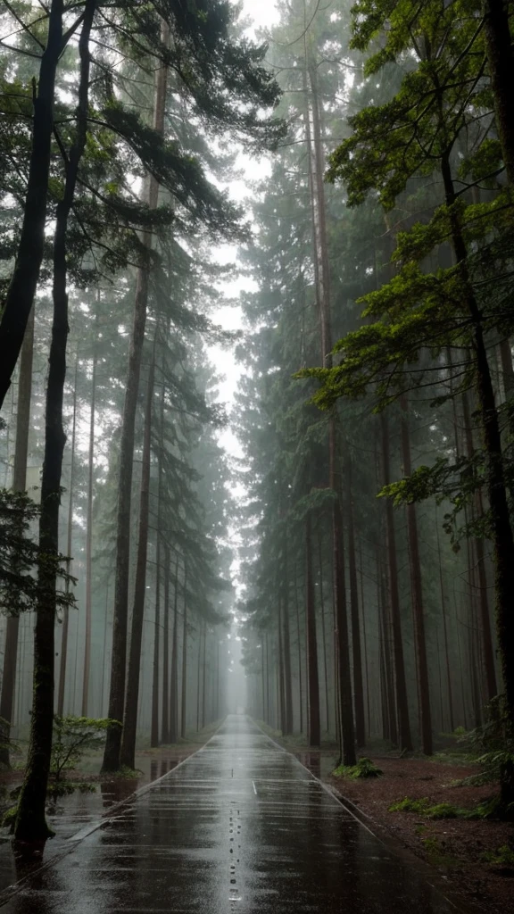 Rain in the forest