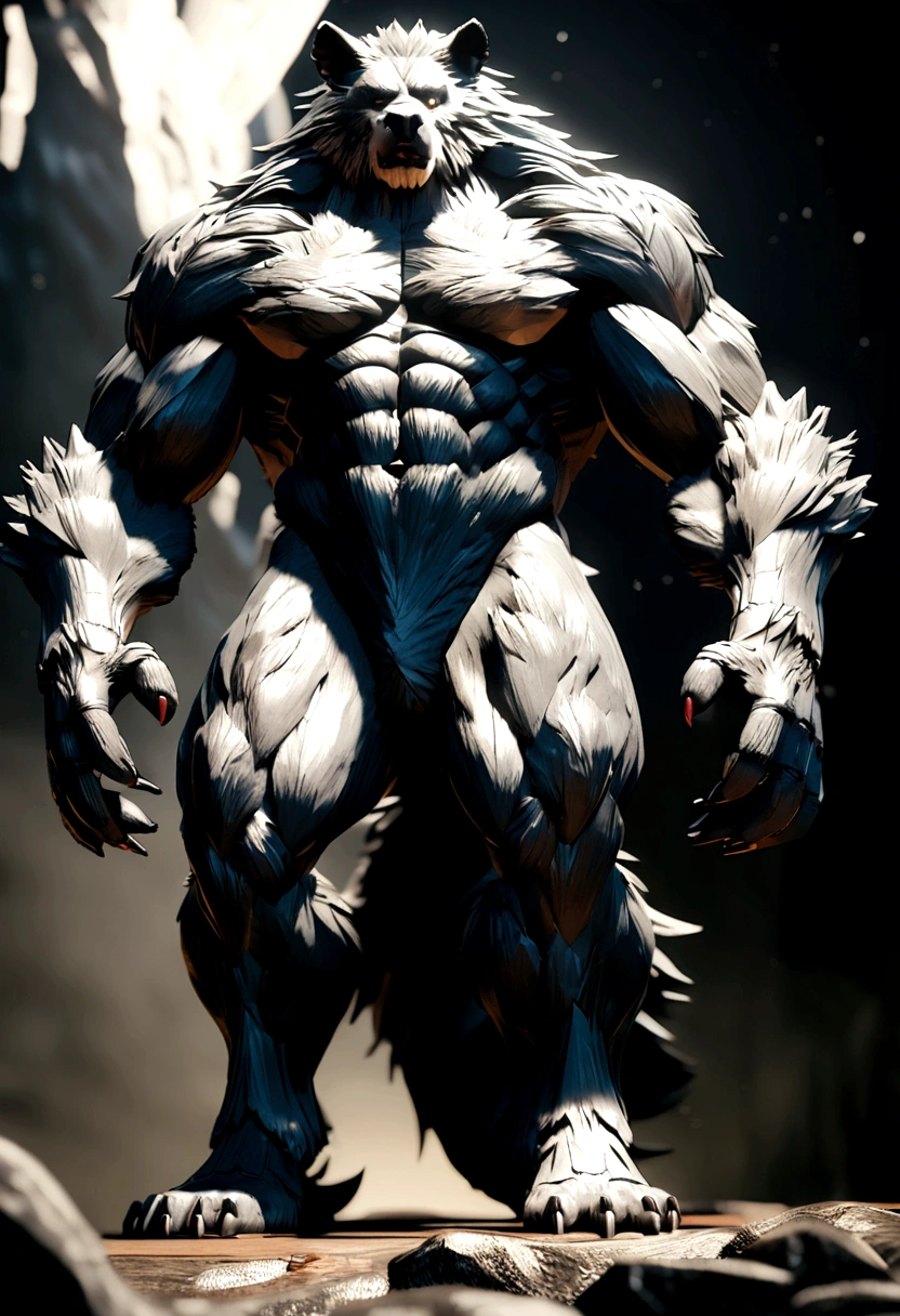 A big powerful werewolf in 3D