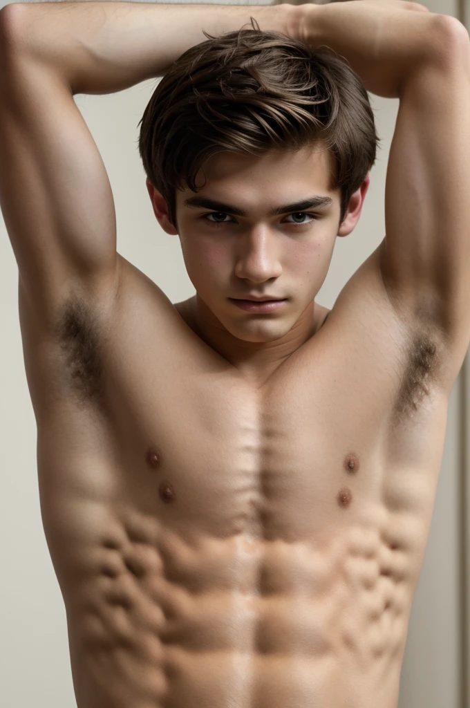 ((best quality)), ((masterpiece)), (detailed), perfect face boy armpit armpits hair young twink