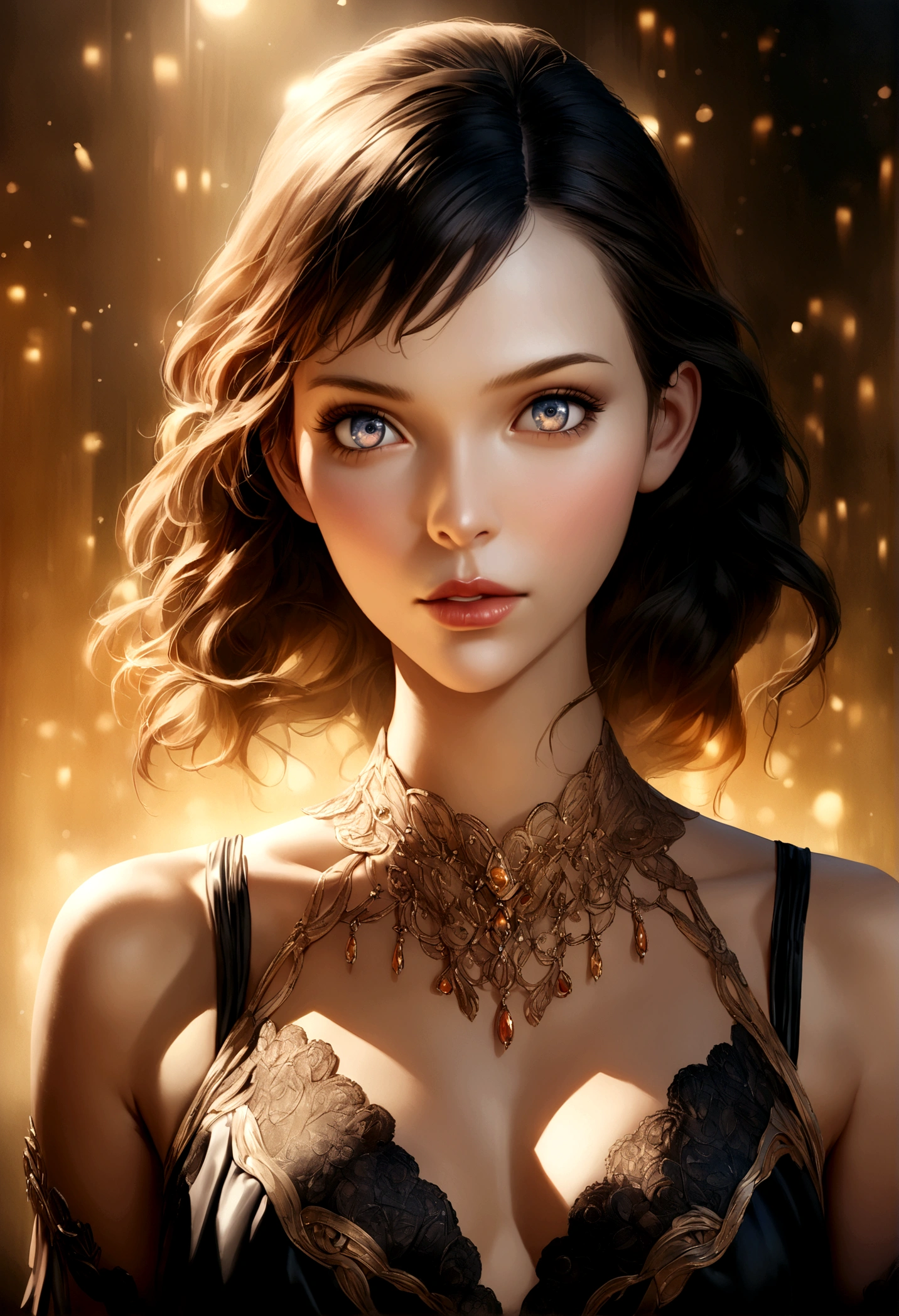 a woman (Gal Gadot) in a sheer evening dress, beautiful detailed eyes, beautiful detailed lips, extremely detailed eyes and face, long eyelashes, adorably insecure and awkward expression, approaching a man at a fancy gala, photorealistic, 8k, high quality, intricate details, dramatic lighting, warm color tones, cinematic, portrait, fashion illustration