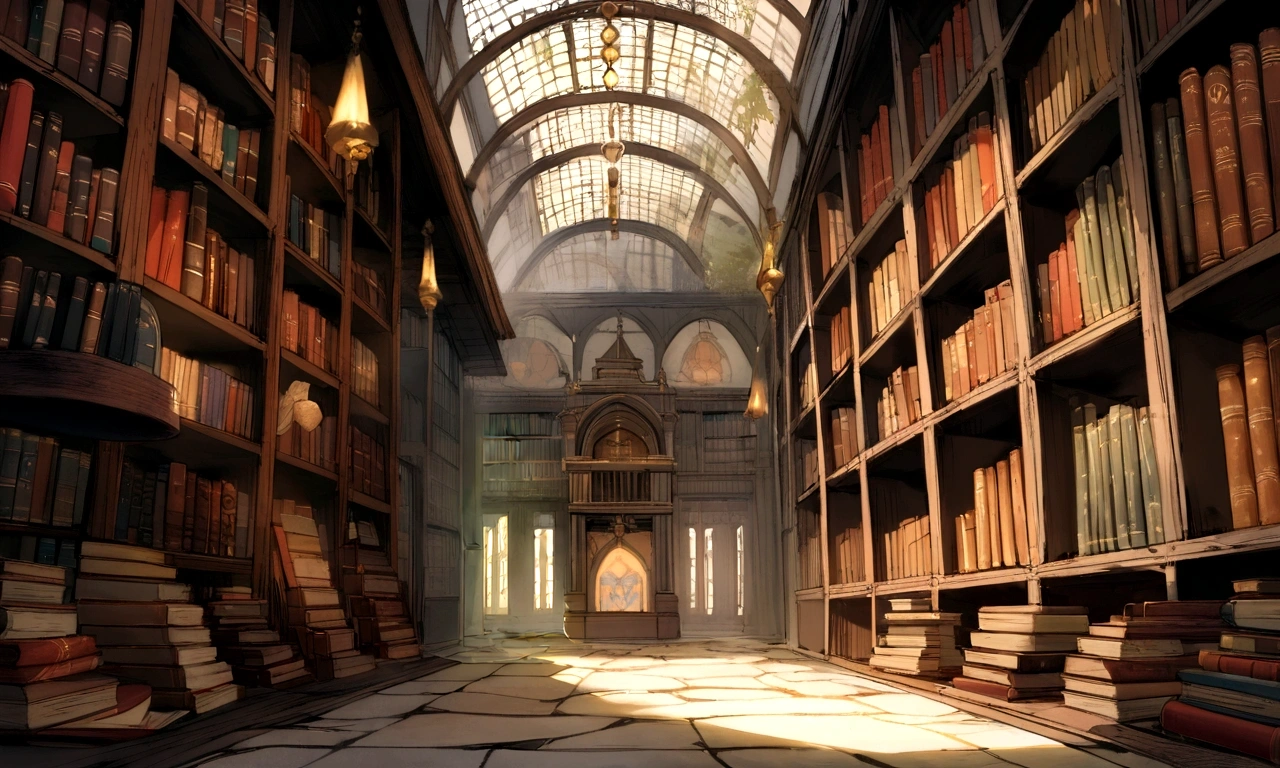 Topic Prompts "A room with a desk and bookshelf, Alchemist library background, library background, Ancient library, Standing in a magical library, Dusty library, Being in a library, Infinite celestial library, Castle library, Dimly lit library, Ruina concept art library, In a dark library, library, Adding context = library, Small library, Old library, Magical library" possible: "Surrounded by ancient documents and dusty volumes. The room exudes mystery and charm., Soft light coming through stained glass windows. Fascinated by the vast amount of knowledge. The library is reminiscent of an alchemist's sanctum, Full of ancient manuscripts, Potion Ingredients, Alchemy Equipment. A bookshelf filled with leather-bound books, The worn spine speaks of the wisdom of the years. The walls are decorated with elaborate tapestries,Drawings of mythical creatures and celestial bodies. The atmosphere was solemn and solemn., It's as if time itself is holding its breath within the walls.. Extremely detailed down to the last detail, Realistic quality, Capture the texture of the weathered page and the flickering flame of a candle. The overall color palette is rich and warm., Deep reddish, Arcee Brown, Golden decoration. The lighting casts a gentle shadow, This masterpiece reveals the intricacies of the room.、It takes the audience into a realm of magic and knowledge., inviting them to delve into the secrets that lie within the boundless shelves of the library."