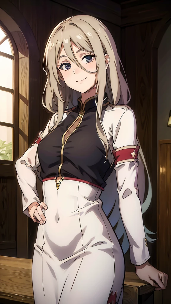 1girl,long hair,dress,seductive smile,,medium breasts,absurdly long hair