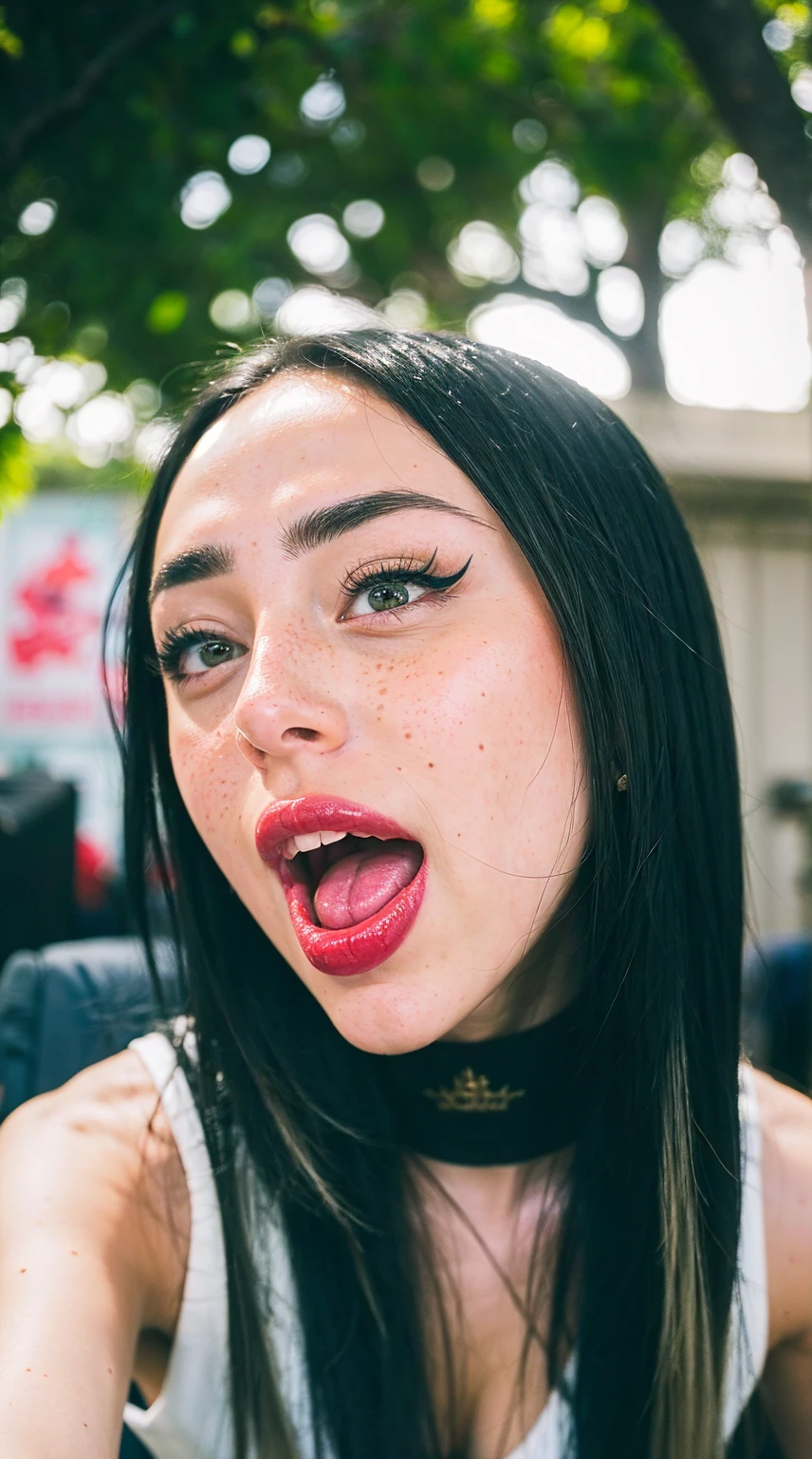 a beautiful 1girl with ahegao expression