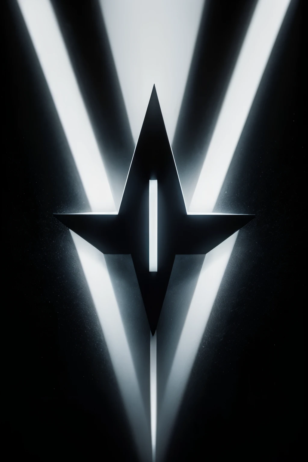 I would like to create the logo for a heavy metal band called NN, with a black background and the letters NN formed by white rays and the intimate N inverted horizontally