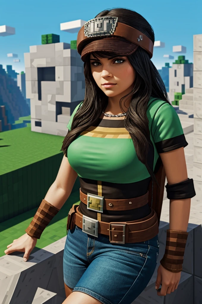Personaje de Minecraft de bandit con lindas vistas